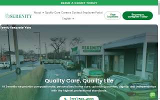 Serenity Homecare website
