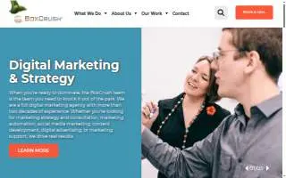 BoxCrush Web Design of Indianapolis website