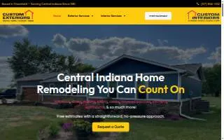 Custom Exteriors of Greenfield website