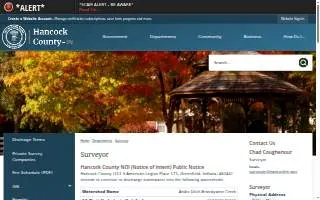 Hancock County Surveyor website