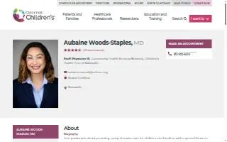 Aubaine Woods-Staples MD website