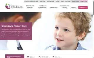 Children's Health Care of Greensburg website