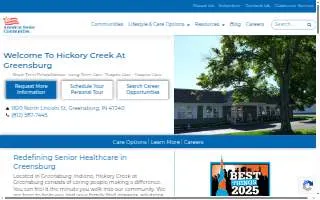Hickory Creek at Greensburg website