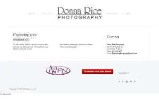 Donna Rice Photography website