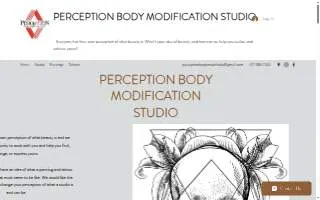 Perception Body Modification Studio website