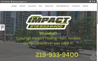 High Impact Towing website