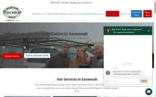 Precision Door Service of Hammond website