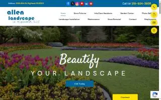 Allen Landscape in Highland, LLC website