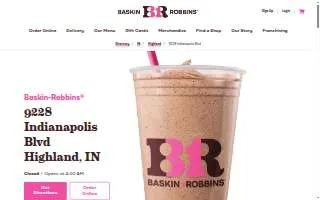 Baskin-Robbins of Highland website