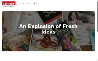 Boom Graphic Design Inc website
