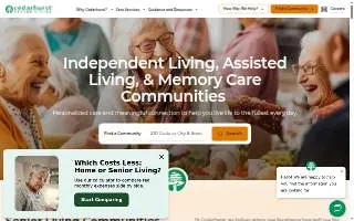 Cedarhurst Senior Living of Dyer website