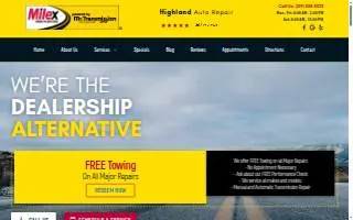 Milex Complete Auto Care - Mr. Transmission of Highland website