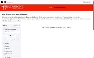 Beach Front Dance School website