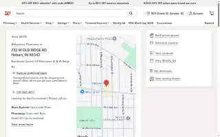Walgreens Pharmacy of Hobart website