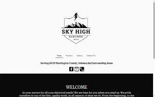 Sky High Electric website