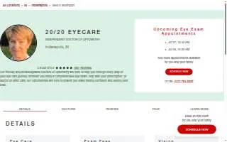 20/20 EyeCare of Indianapolis website