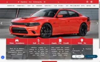 A2Z Autos of Indianapolis website