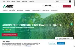 Action Pest Control of Indianapolis website