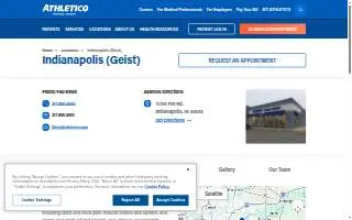 Athletico Physical Therapy - Indianapolis (Geist) website