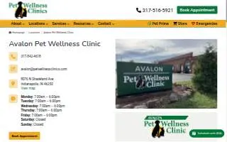 Avalon Pet Wellness Clinic website