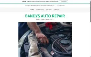 Bandys Auto Services website