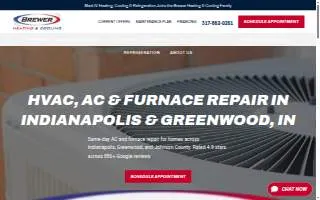 Brewer Heating & Cooling website