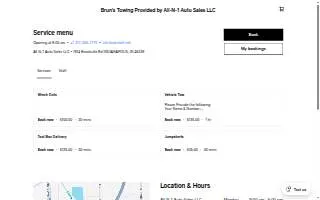 Bruns Towing Services website