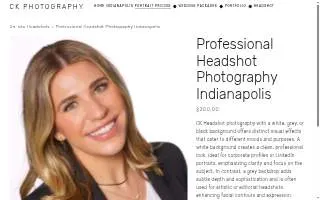 CK Photography of Indianapolis website