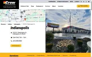 Crew Carwash of Indianapolis website