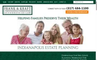 Frank & Kraft, Attorneys at Law of Indianapolis website