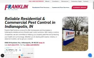 Franklin Pest Solutions of Indianapolis website