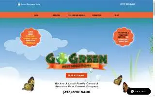 Go Green Pest Solutions of Indianapolis website