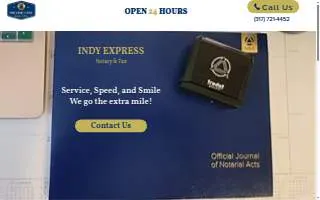 Indy Express Notary website