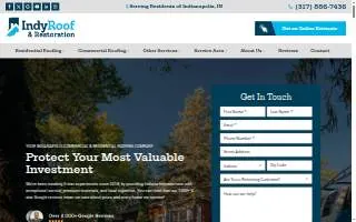 Indy Roof & Restoration website