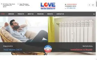 Love Heating & Air Conditioning, Inc. website