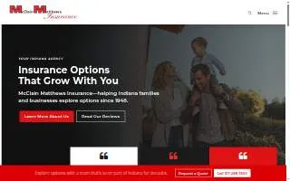 McClain Matthews Insurance of Indianapolis website