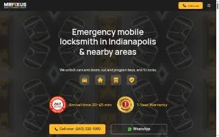 Mrfixus Mobile Locksmith Service of Indianapolis website