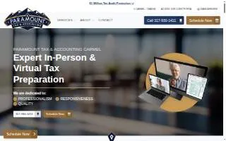 Paramount Tax & Accounting Carmel website