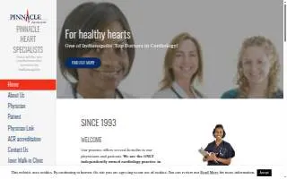 Pinnacle Heart Specialist website