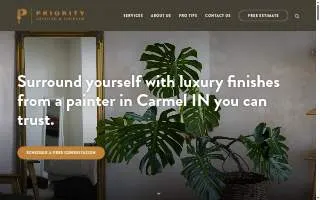 Priority Painting & Finishes of Indianapolis website