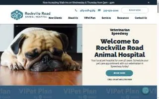 Rockville Road Animal Hospital website
