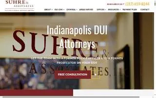 Suhre & Associates DUI and Criminal Defense Lawyers - Indianapolis Office website