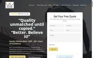 WaterTight Roofing Indy website