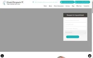 Woods Chiropractic PC website