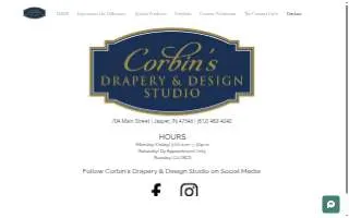 Corbin's Drapery & Design Studio website