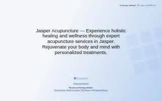 Jasper Acupuncture website