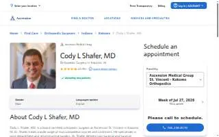 Cody L. Shafer, MD website