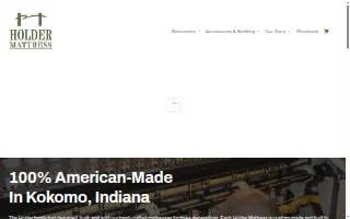 Holder Mattress Company, Inc. of Kokomo website