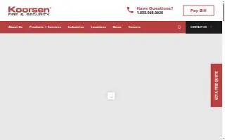 Koorsen Fire & Security of Dover website