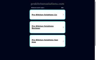 ProKitchen Solutions website